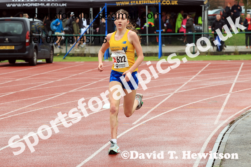 Womens Under-17s 2025 Northern Athletics Autumn Road Relays, Leigh, Lancashire. Photo: David T. Hewitson/Sports for All Pics